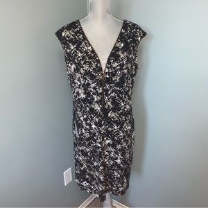 MARINA size 14 COCKTAIL print DRESS office wear wedding guest